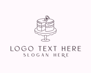 Baker - Sweet Flower Cake logo design