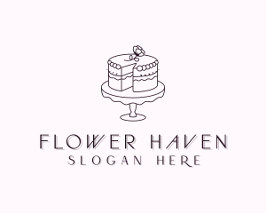 Sweet Flower Cake logo design