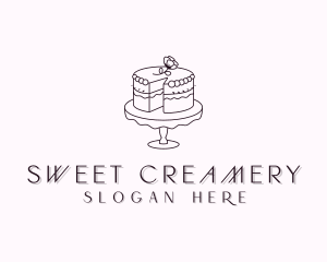 Sweet Flower Cake logo design