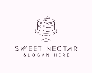 Sweet Flower Cake logo design