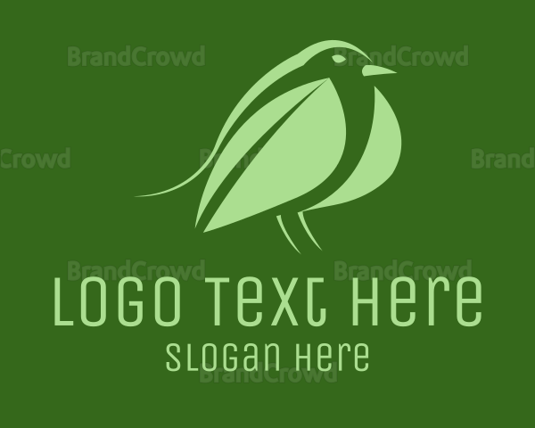 Green Leaf Bird Logo