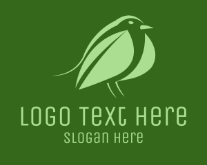 Plant - Green Leaf Bird logo design