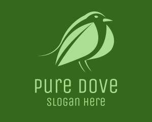 Green Leaf Bird logo design