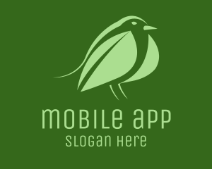 Green - Green Leaf Bird logo design