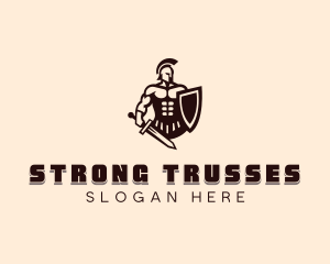 Strong Titan Warrior logo design