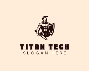 Strong Titan Warrior logo design