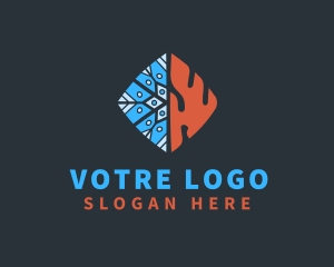 Hot - Ice Fire Thermal logo design