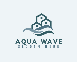 Blue Resort Wave logo design