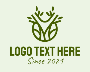 Arborist - Minimalist Green Tree logo design