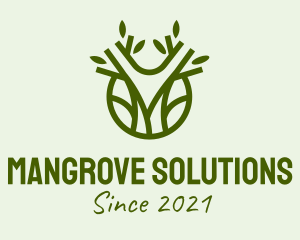 Mangrove - Minimalist Green Tree logo design