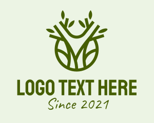 Bonsai - Minimalist Green Tree logo design