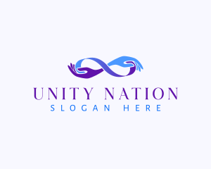 Infinity Loop Hands logo design