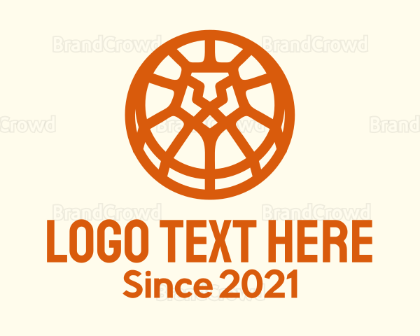 Orange Lion Badge Logo