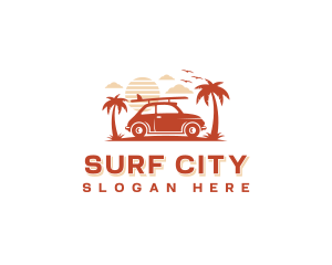 Car Surfing Vacation logo design