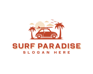 Car Surfing Vacation logo design