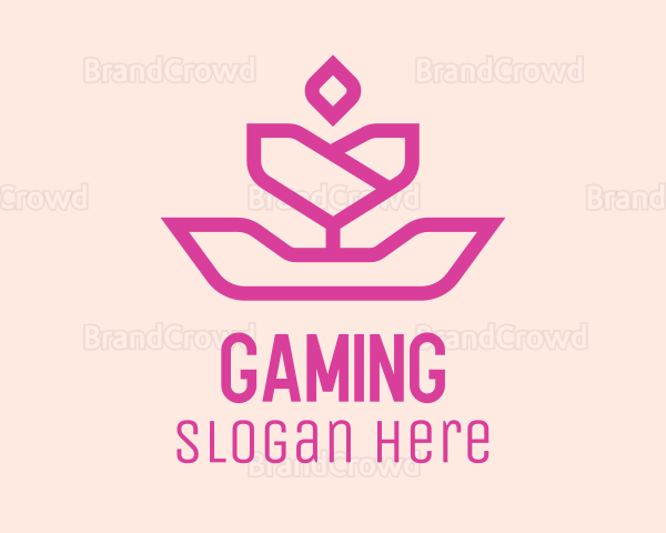 Pink Spring Tulip Logo