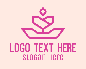 Bloom - Pink Spring Tulip logo design