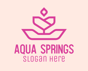 Pink Spring Tulip  logo design