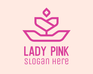 Pink Spring Tulip  logo design