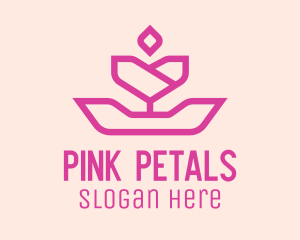 Pink Spring Tulip  logo design