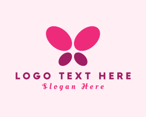 Girl - Minimalist Modern Butterfly logo design