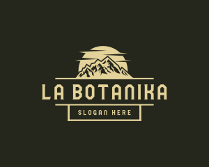 Retro Mountain Summit Logo