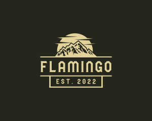 Campground - Retro Mountain Summit logo design