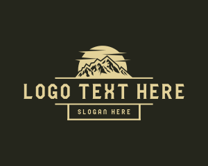 Retro Mountain Summit Logo