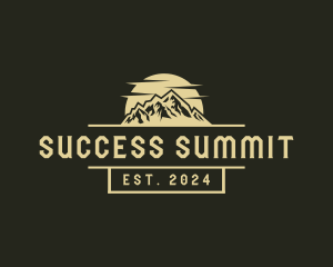 Retro Mountain Summit logo design