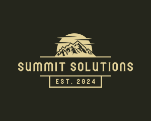 Retro Mountain Summit logo design