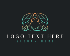 Exercise - Leaf Wellness Meditation logo design