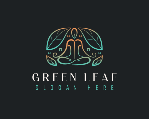 Leaf Wellness Meditation logo design