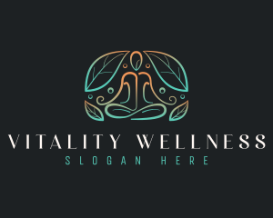 Leaf Wellness Meditation logo design