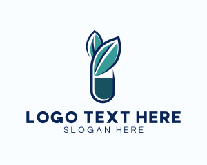 Test Tube - Organic Medicine Pharmacy logo design