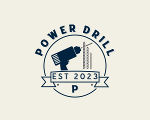 Drill - Mechanical Drill Tool logo design