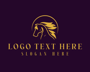 Horseman - Premium Wild Stallion logo design