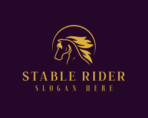 Horseman - Premium Wild Stallion logo design