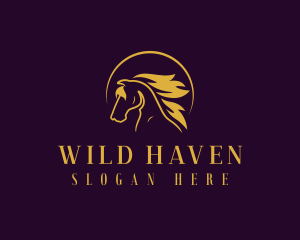 Premium Wild Stallion logo design