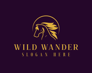 Premium Wild Stallion logo design