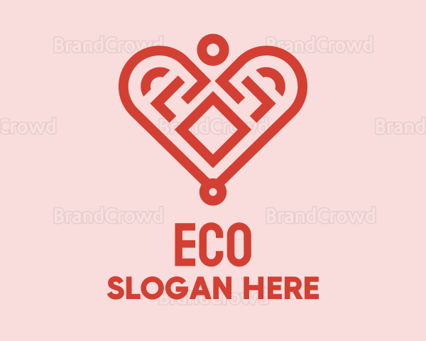 Red Geometric Heart Logo