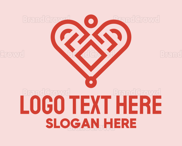 Red Geometric Heart Logo