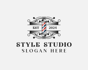 Barbershop Grooming Barber logo design