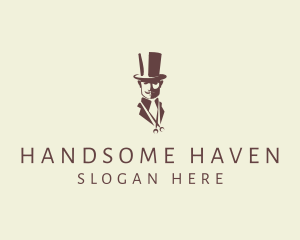 Handsome - Gentleman Barber Styling logo design