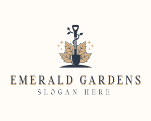 Landscaping Garden Shovel logo design