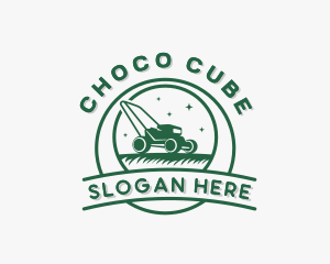 Grass Cutting - Lawn Care Landscaping Mower logo design