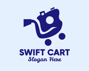 Violet Camera Push Cart logo design