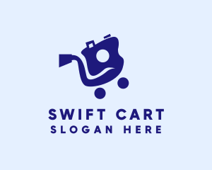 Violet Camera Push Cart logo design