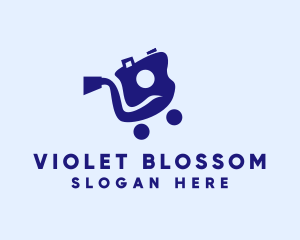 Violet Camera Push Cart logo design