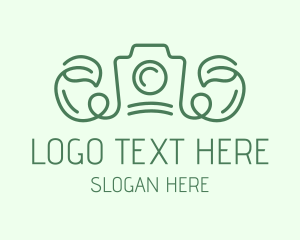 Digicam - Vine Leaf Camera logo design
