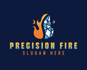 Split Fire Ice logo design